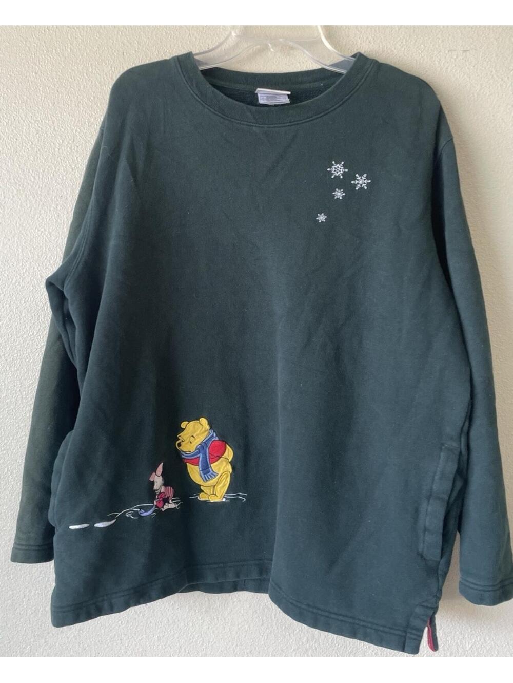 Disney Store Winnie The Pooh Sweatshirt Green Medium